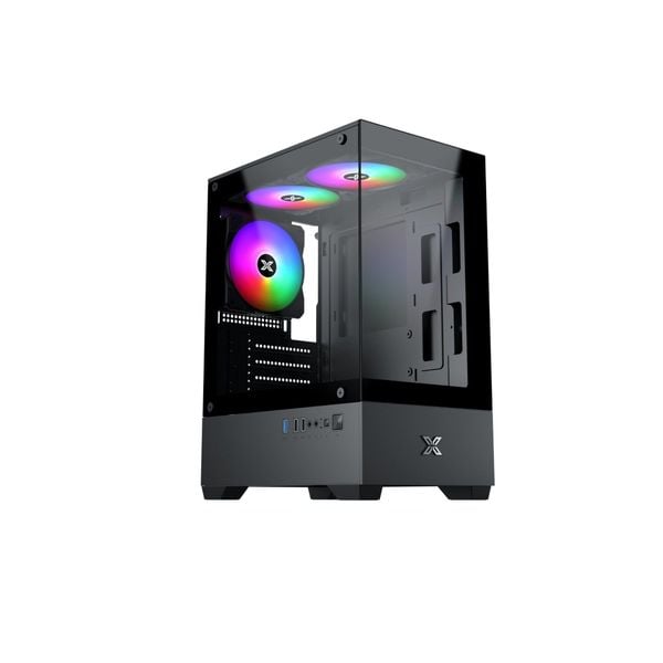 Case Xigmatek VIEW II Black 3F ( sẵn 3 fan led )