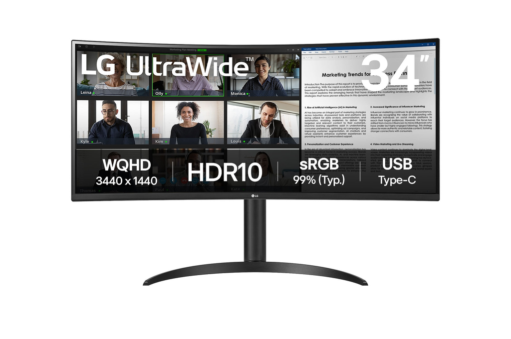 Màn Hình LG Ultrawide 34WR55QK-B 34 Inch/ VA/ WQHD/ 100Hz/ 5ms