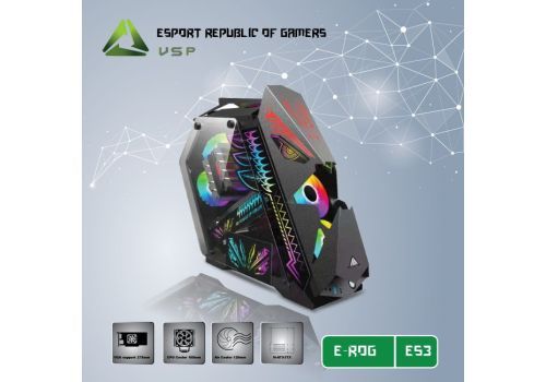 Case VSP E-ROG ES3 Gaming Có Sẵn panel LED