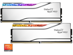 KIT Ram GSKILL Trident Z5 ROYAL NEO RGB Silver DDR5 96GB (48GB x 2) 6000MHz CL28 EXPO F5-6000J2836F48GX2-TR5NS  ( Expo/ XMP )