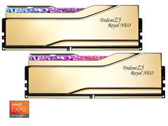 KIT Ram GSKILL Trident Z5 ROYAL NEO RGB Gold  DDR5 96GB (48GB x 2) 6000MHz CL28 EXPO F5-6000J2836F48GX2-TR5NG ( Expo/ XMP )