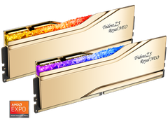 KIT Ram GSKILL Trident Z5 ROYAL NEO RGB Gold  DDR5 96GB (48GB x 2) 6000MHz CL28 EXPO F5-6000J2836F48GX2-TR5NG ( Expo/ XMP )