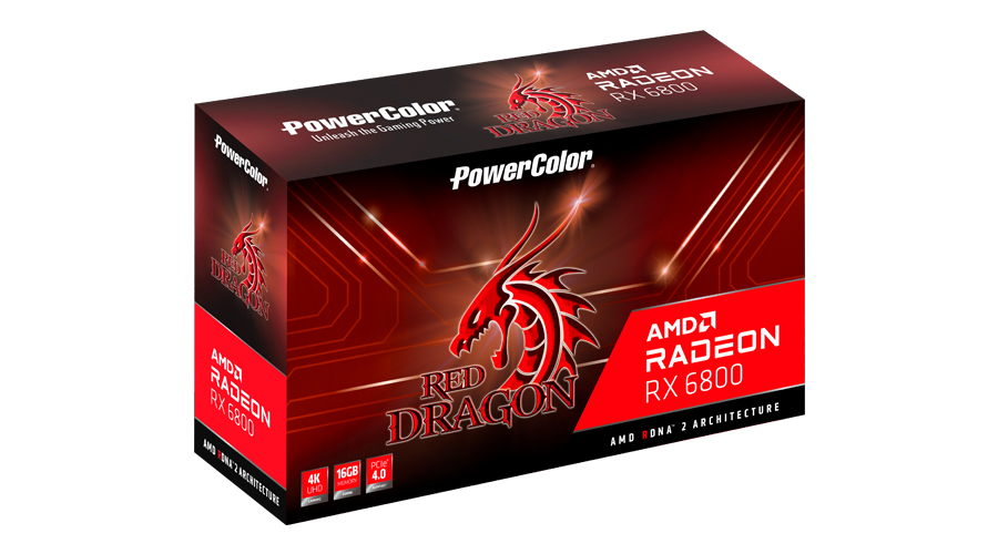 PowerColor Red Dragon Radeon RX 6800 16GB GDDR6 (AXRX 6800 16GBD6-3DHR/OC)