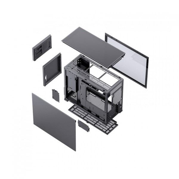 Vỏ case Jonsbo D31 STD SC Black ( Mini Tower/Màu Đen/Màn hình 8')