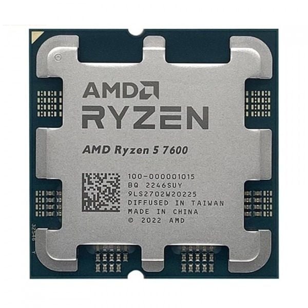 CPU AMD Ryzen 5 7600 Tray (3.8 GHz Upto 5.1GHz / 38MB / 6 Cores, 12 Threads / 65W / Socket AM5)