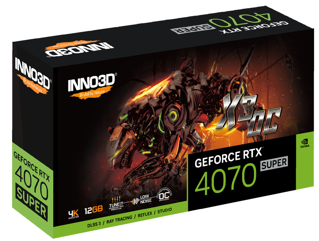 Card Màn Hình INNO3D RTX 4070 SUPER X3 OC - 3 FAN