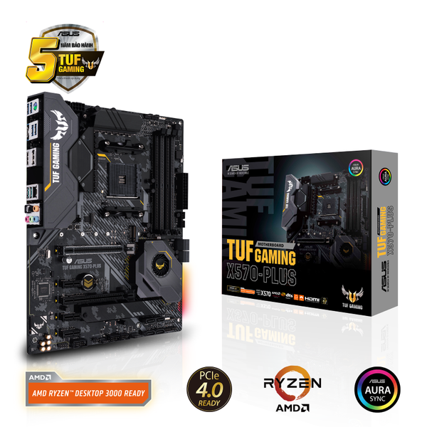 Mainboard ASUS TUF GAMING X570 PLUS (AMD X570, Socket AM4, ATX, 4 khe RAM DDR4)