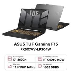 Laptop ASUS TUF Gaming F15 FX507VV-LP304W (Intel Core i7-13620H | RTX 4060 |16GB | 1TB | 15.6 inch FHD 144Hz )