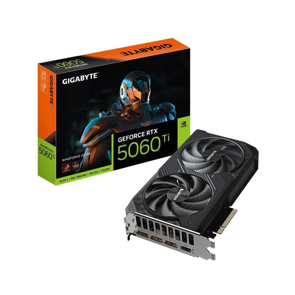VGA Gigabyte RTX 5060 Ti Windforce OC 8GB GDDR7 (N506TWF2OC-8GD)