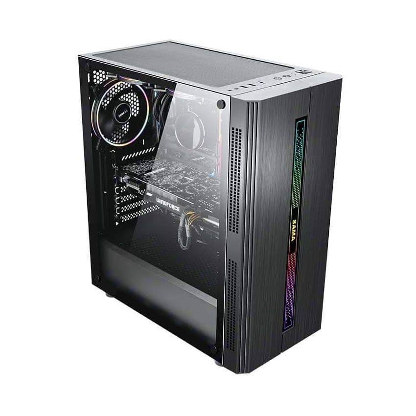 Case SAMA 3502 ATX ( Mid Tower / Màu đen/Led RGB)