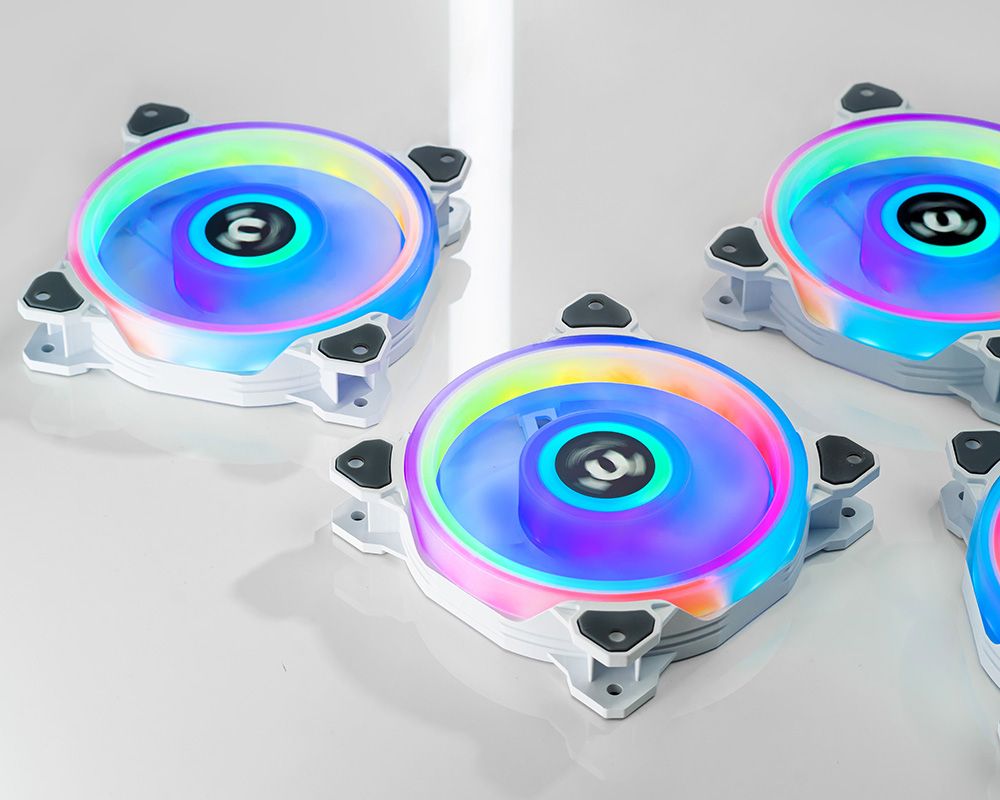 Fan case Thermaltake Riing Quad 12 RGB White (3-Fan Pack)