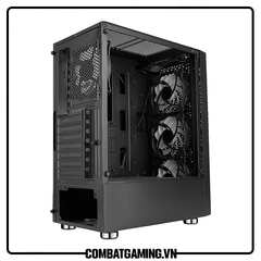 Case Vitra Poseidon R12 Black (Mid Tower/Màu Đen/Kèm Sẵn 3 Fan)