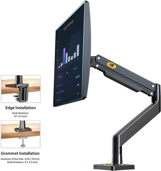 Giá Treo Màn Hình NB G40  đen - Hỗ Trợ Treo Màn 22 40 Inch - Tải Trọng 15Kg