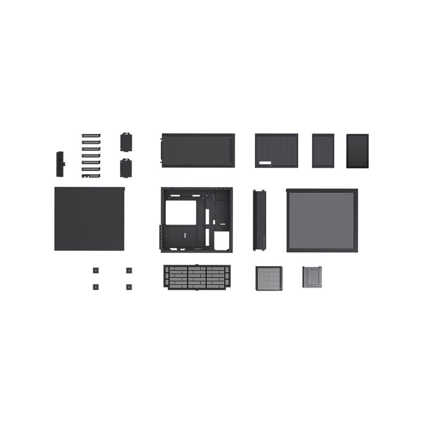 Vỏ case Jonsbo D41 MESH SC Black ( Mid Tower/Màu Đen / Màn hình)