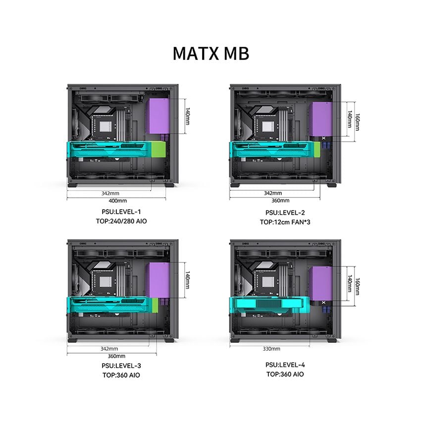 Vỏ case Jonsbo D41 MESH SC Black ( Mid Tower/Màu Đen / Màn hình)