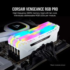 CORSAIR VENGEANCE PRO RGB DDR4 16G (2X8) 3200 MHZ C16 - WHITE EDITION