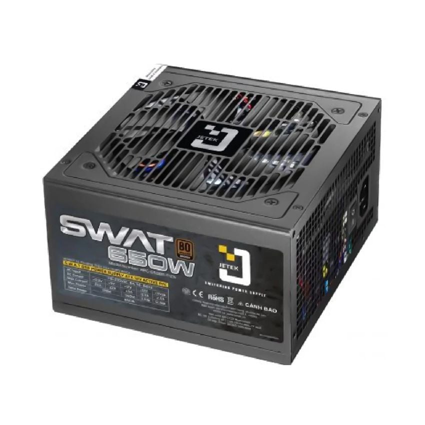 NGUỒN MÁY TÍNH JETEK SWAT 650 650W (80 PLUS BRONZE / MÀU ĐEN)