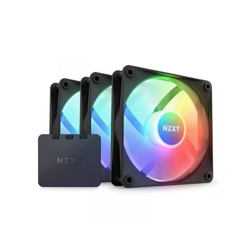 FAN CASE TẢN NHIỆT NZXT F120RGB CORE TRIPLE PACK WHITE W/RGB CONTROLLER ( 3 Fan )
