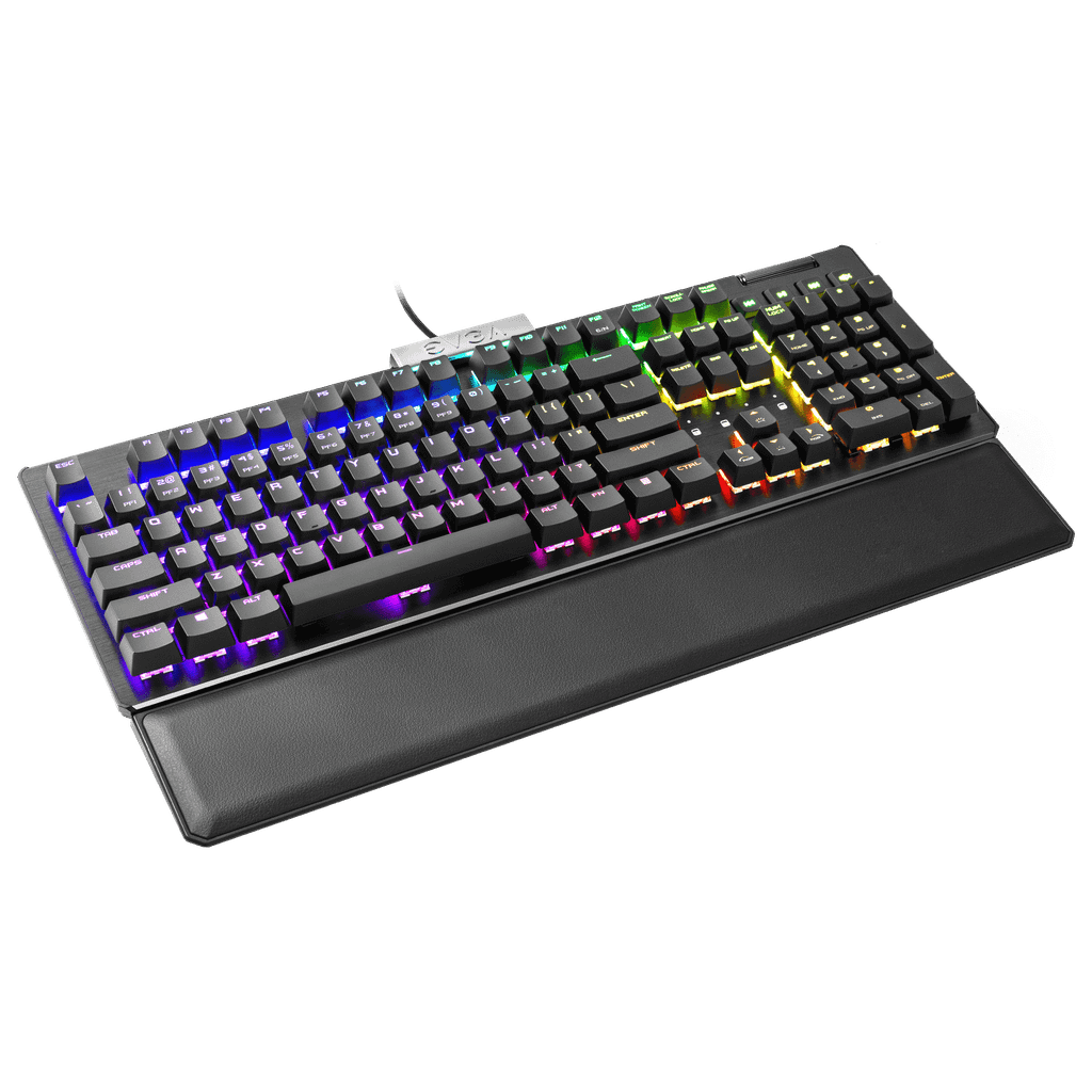 EVGA Z15 – RGB Gaming Keyboard – RGB Backlit LED – Hot Swappable Mechanical Kailh Speed Silver Switches (Linear)