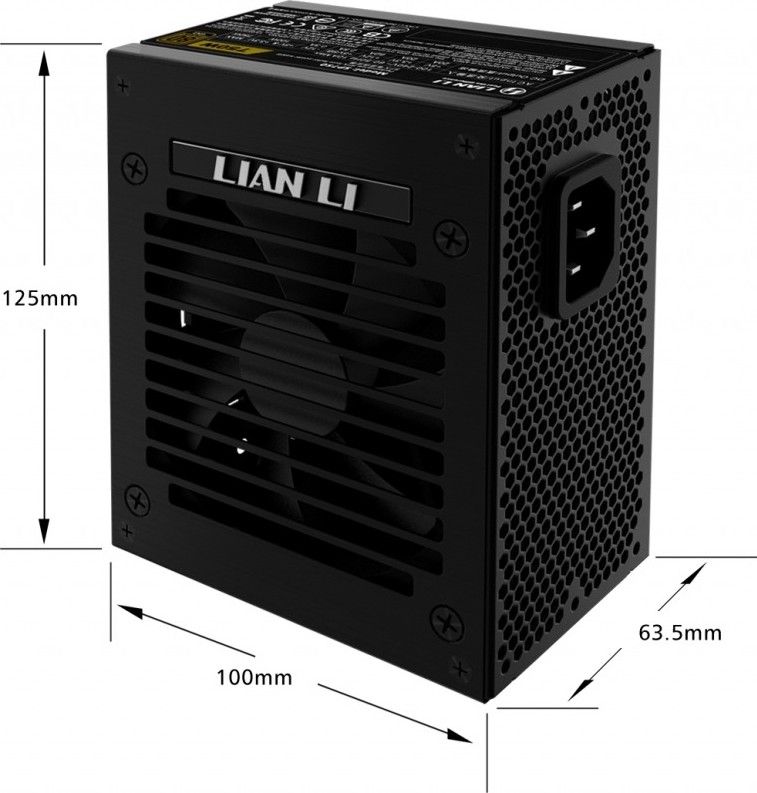 Nguồn Lian Li SP750 750W 80 Plus Gold Certified Power Supply, Fully Modular, Active PFC, SFX Form Factor Black