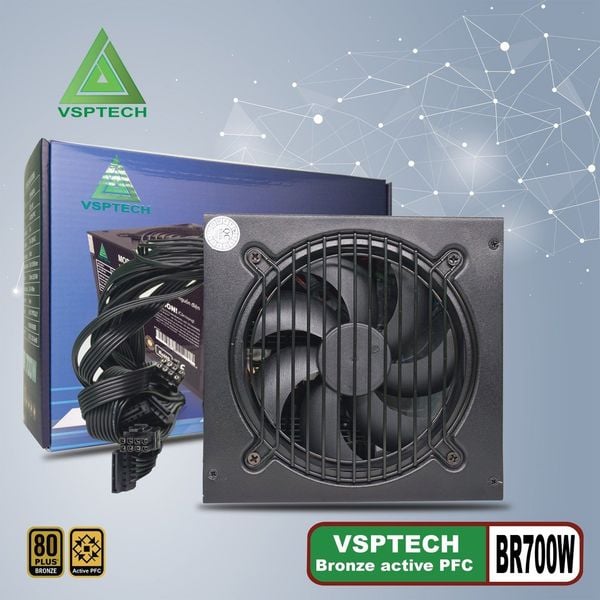 NGUỒN VSPTECH BR-700W 80 PLUS BRONZE