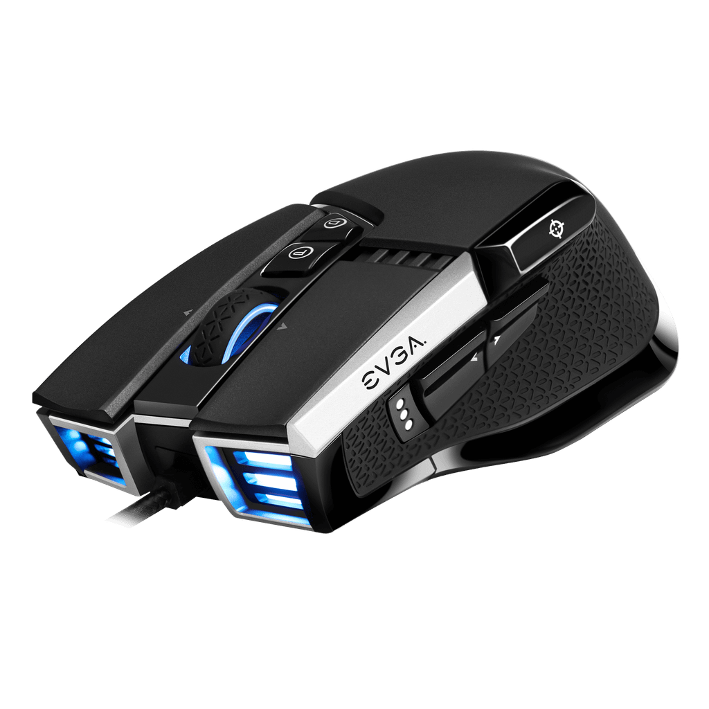 EVGA X17 Gaming Mouse – Wired – Black – Customizable – 16,000 DPI – 5 Profiles – 10 Buttons – Ergonomic