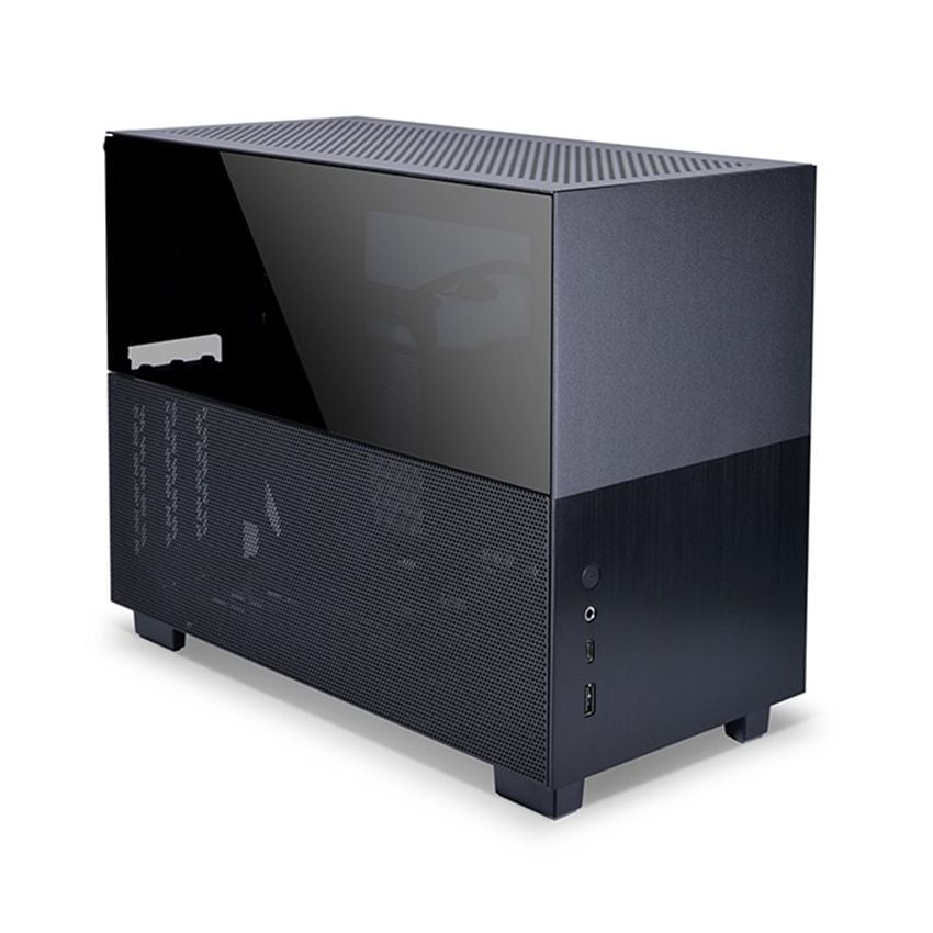 Vỏ Case LIAN LI Q58 Black (Mini Tower/Màu Đen) Tặng kèm Riser PCIE 4.0