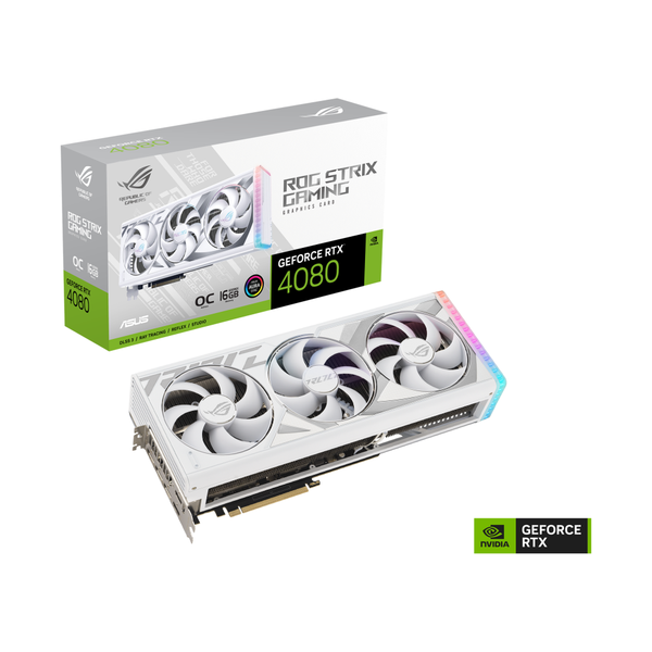 Card màn hình ASUS ROG Strix GeForce RTX 4080 OC White Edition 16GB (ROG-STRIX-RTX4080-O16G-WHITE)