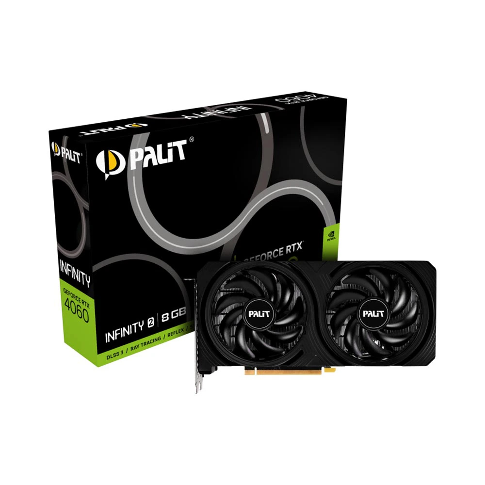 CARD VGA Palit GeForce RTX 4060 8GB GDDR6 Infinity 2 Chính hãng
