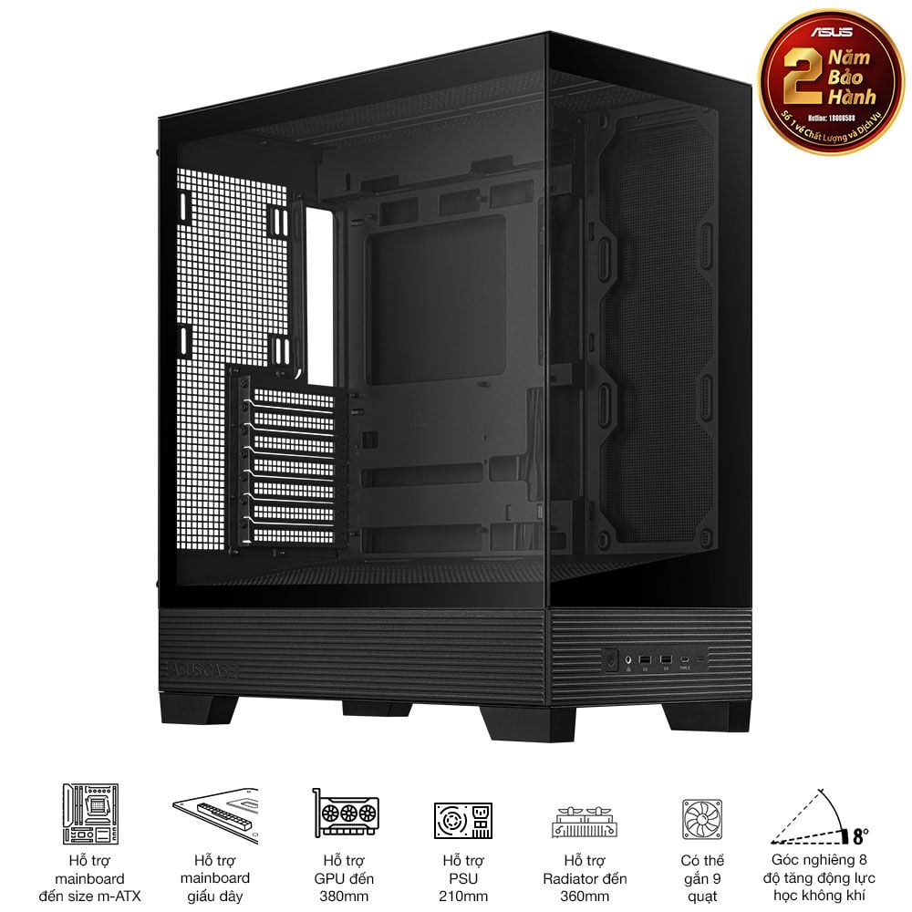 Vỏ Case Asus A31 TG WHITE / BLACK (ATX/Mid tower)