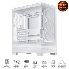 Vỏ Case Asus A31 TG WHITE / BLACK (ATX/Mid tower)