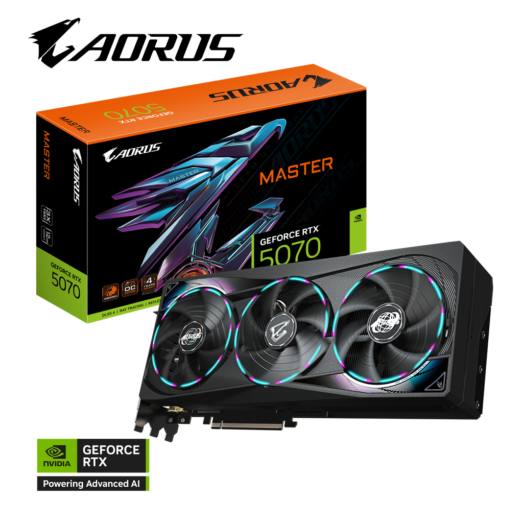 Card màn hình Gigabyte AORUS GeForce RTX™ 5070 MASTER 12G