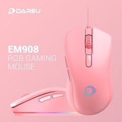 Chuột Gaming DAREU EM908 Pink (LED RGB, BRAVO sensor)