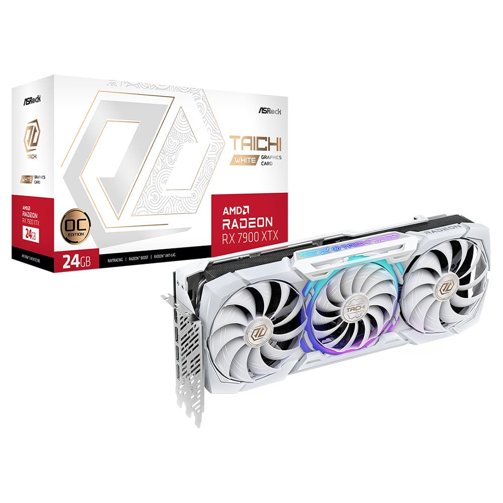 ASRock Radeon RX 7900 XTX Taichi White 24GB OC – 24GB GDDR6