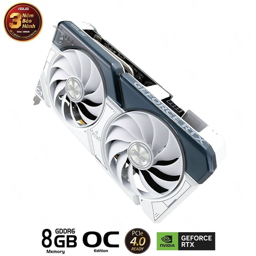 Card Màn Hình ASUS Dual GeForce RTX 4060 White OC 8GB GDDR6