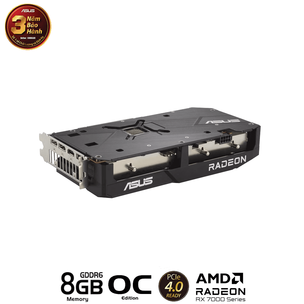 VGA ASUS DUAL Radeon RX 7600 V2 OC 8GB GDDR6 ( DUAL-RX7600-O8G-V2 )