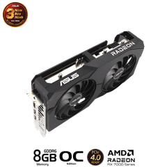 VGA ASUS DUAL Radeon RX 7600 V2 OC 8GB GDDR6 ( DUAL-RX7600-O8G-V2 )