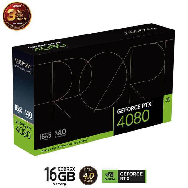 VGA ASUS ProArt GeForce RTX 4080 OC 16GB GDDR6X