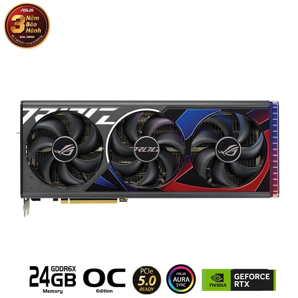 Card màn hình ASUS ROG STRIX RTX 4090 O24G GAMING 24GB GDDR6X Aura Sync