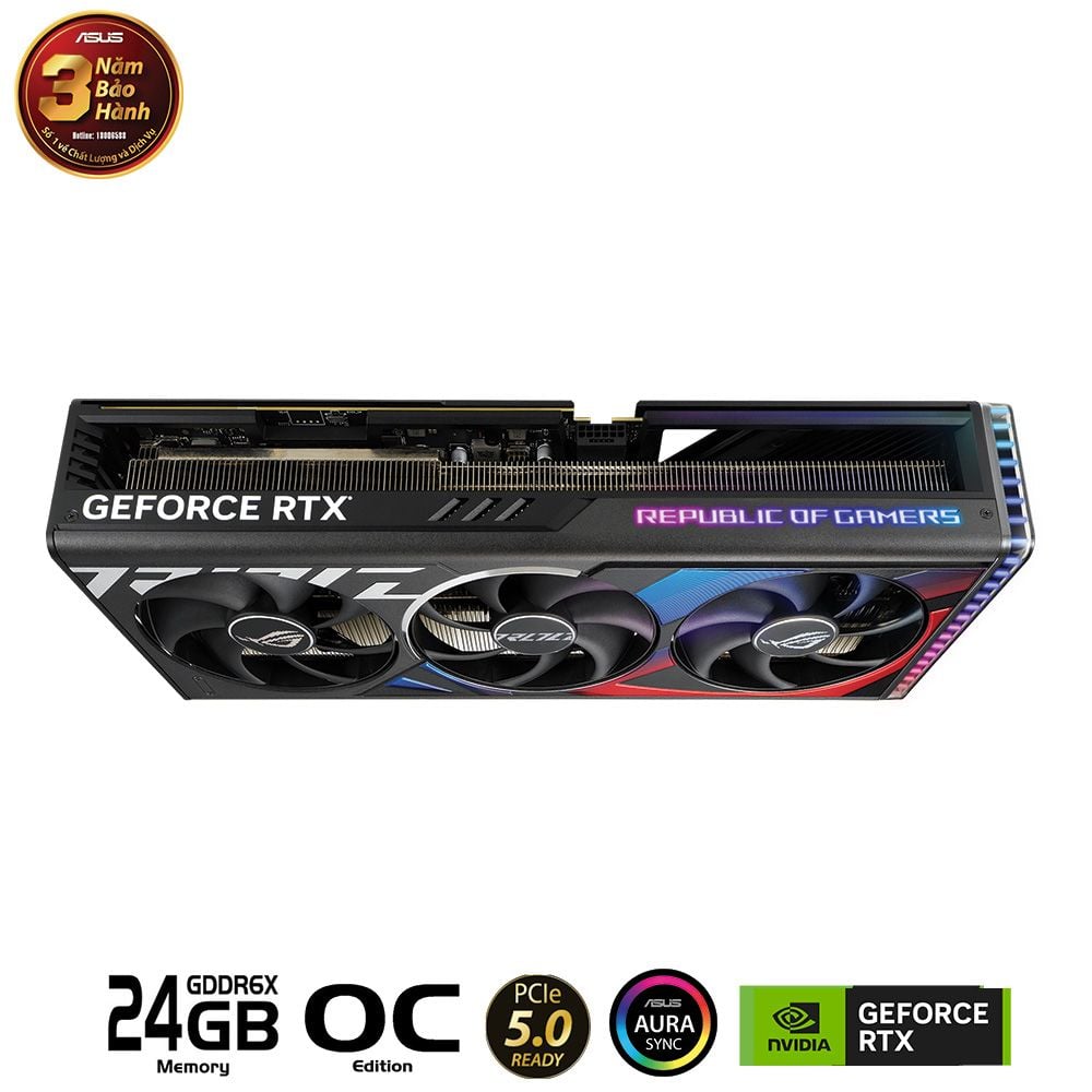 Card màn hình ASUS ROG STRIX RTX 4090 O24G GAMING 24GB GDDR6X Aura Sync