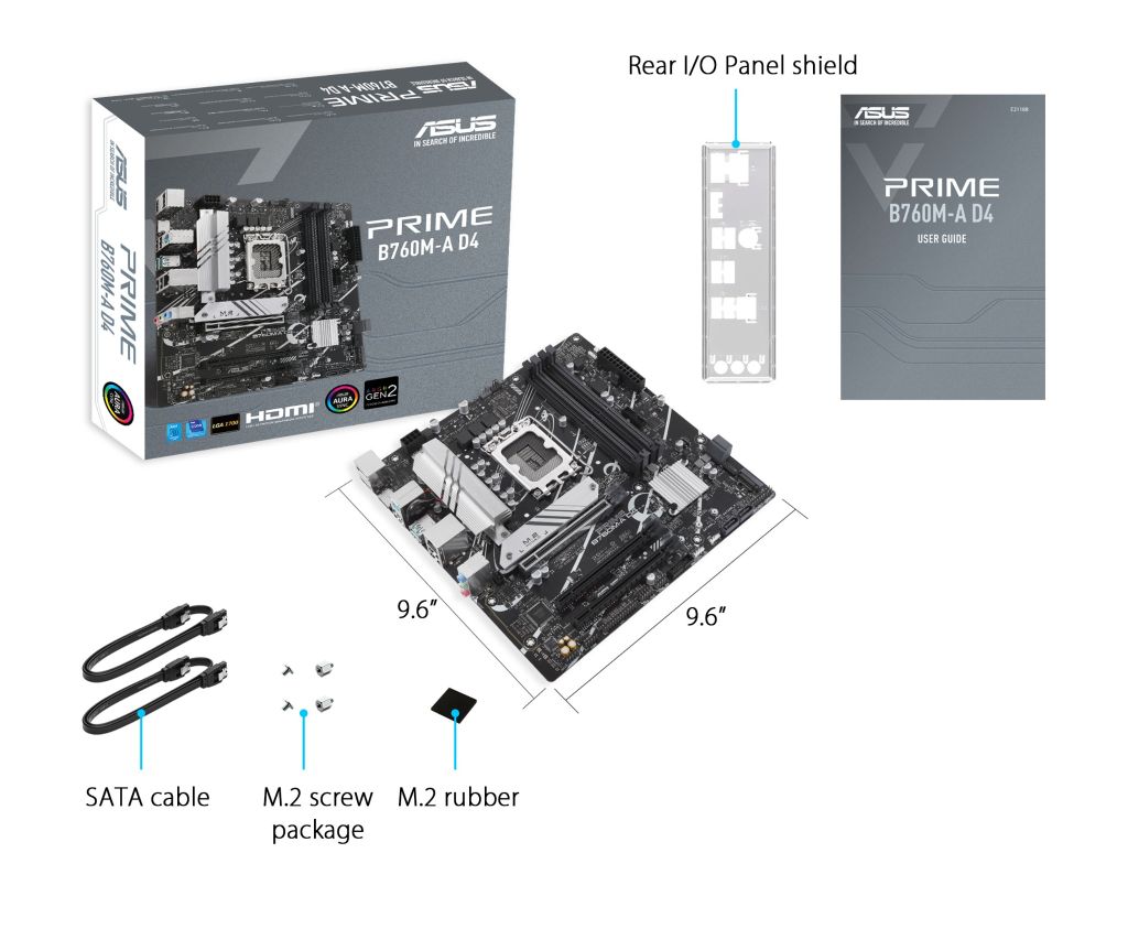Mainboard ASUS PRIME B760M A DDR4 (LGA 1700 | mATX | 4 khe RAM DDR4)