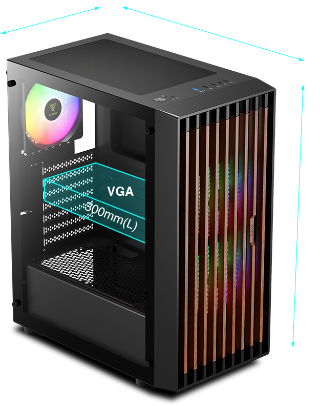 Case Gamdias AURA GC4 ELITE ARGB