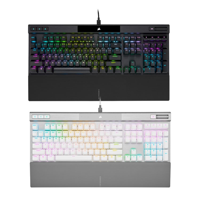 Bàn phím cơ Corsair K70 PRO OPX Silver RGB WHITE