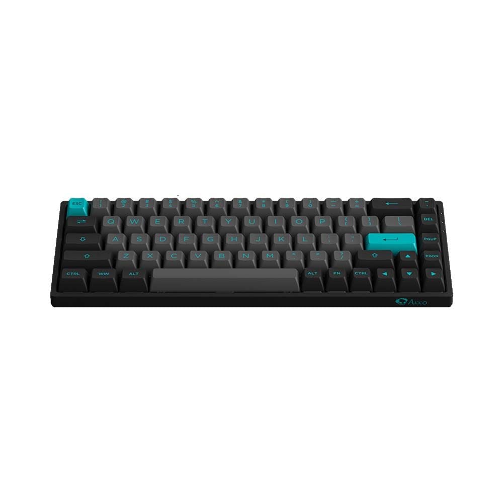 Bàn phím cơ không dây AKKO 3068B Plus Black & Cyan ( Akko CS Switch - Jelly Pink )
