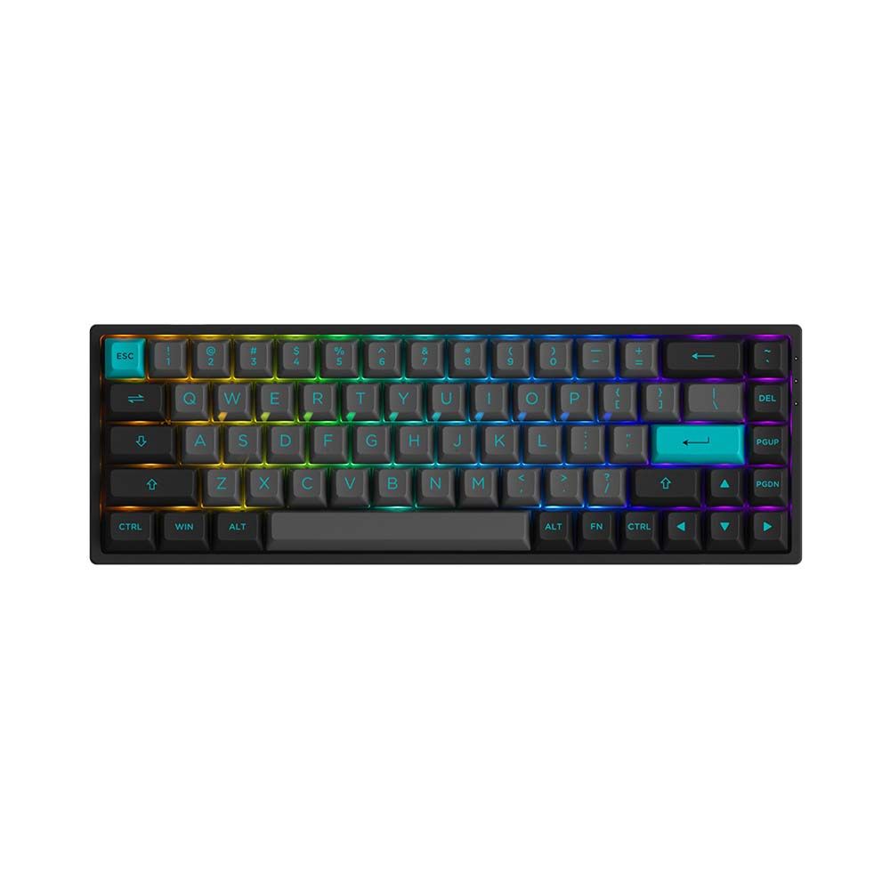 Bàn phím cơ không dây AKKO 3068B Plus Black & Cyan ( Akko CS Switch - Jelly Pink )