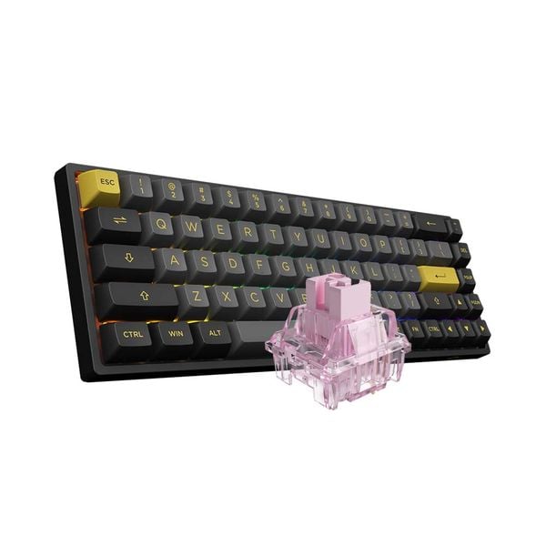 Bàn phím cơ không dây AKKO 3068B Plus Black & Gold ( Akko CS Switch - Jelly Pink )