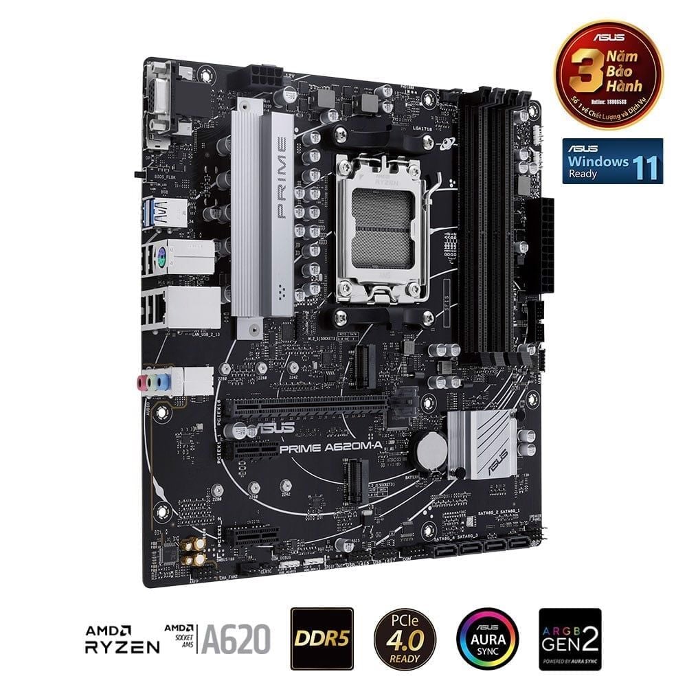 Bo mạch chủ ASUS PRIME A620M A DDR5