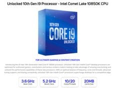 Intel Core I9 10850K Avengers Edition 10C/20T 20MB Cache 3.60 GHz Upto 5.20 GHz
