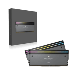 CORSAIR Dominator Titanium RGB Grey 64GB (AMD Expo) Memory Kit – Grey, 64GB (2x32GB) 6000MHz CL30 (CMP64GX5M2B6000Z30)