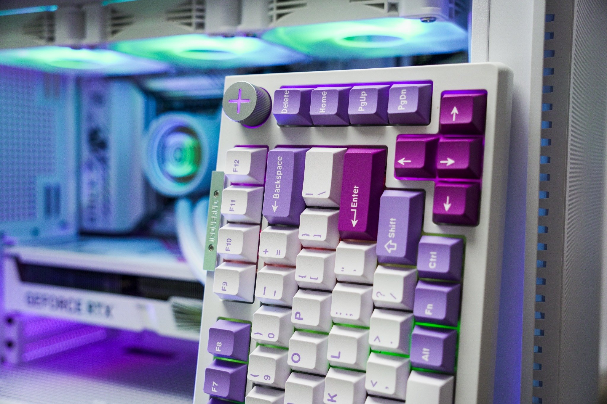 Bàn phím cơ Darmoshark TOP 75 Tri-mode RGB White